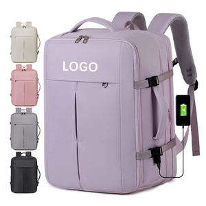 Mochila para Portátil de Viaje, Oxford Impermeable, con Cierre Geométrico Antirrobo, Expandible, de Gran Capacidad, con Logotipo Personalizado y Carga USB - Product Image 2