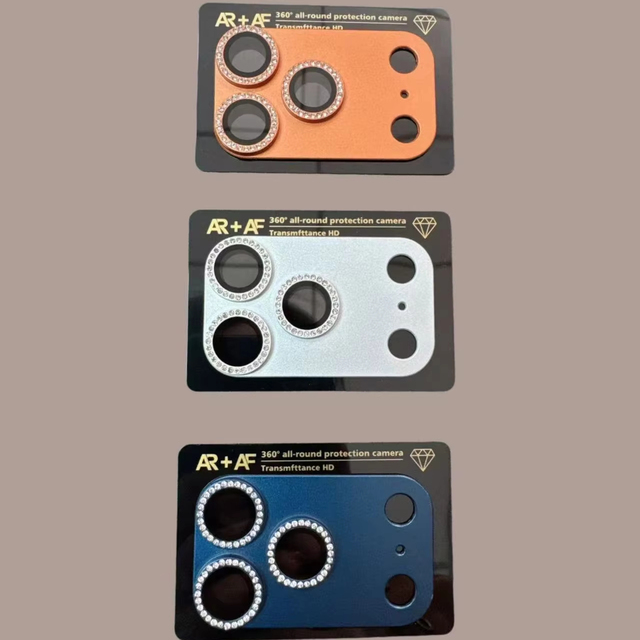 Factory Directly Price Bling Diamond AR+AF Metal Tempered Glass Camera Lens Protector for Iphone 17 Air 17 Mobile Lens Cover