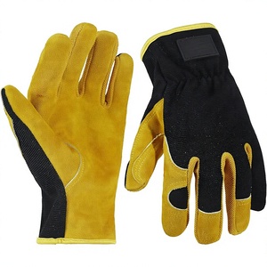 Custom Logo Leather Work Safety <b>Gloves</b> <b>Knit</b> Cuff Anti-Slip Breathable General Purpose Garden Repair <b>Gloves</b> Work Gear - Product Image 4
