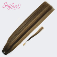 Extensions de cheveux humains Remy invisibles sans couture à clipser, double épaisseur, vente en gros OEM, cheveux naturels