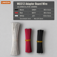 WU312 UL3266 UL3135 20AWG Kabel Adaptor Papan Sambungan Merah Hitam Putih untuk Kabel Internal Palu Tanpa Kabel