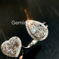 Bagues tendance pour femmes, styles hip-hop et bijoux pour femme, or 14K/18K avec diamants de laboratoire, Anillos Para Mujer