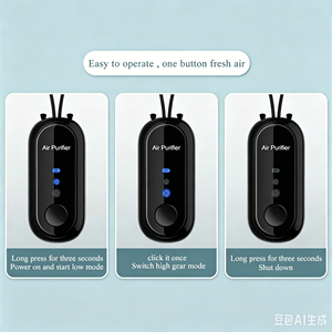 <span class=keywords><strong>Collier</strong></span> <span class=keywords><strong>purificateur</strong></span> <span class=keywords><strong>d</strong></span>'<span class=keywords><strong>air</strong></span> portable avec écran numérique, filtre, commande tactile, alimenté par batterie, pour usage domestique - Product Image 4