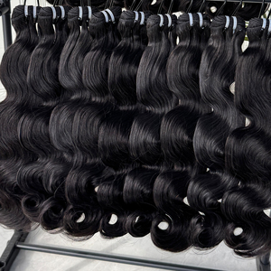 Extensiones de Cabello Natural Negro con Ondas Suaves, Cabello Humano Suave con Doble Trama, Paquetes de Cabello Grueso y Voluminoso para Salones y Proveedores de Cabello - Product Image 1