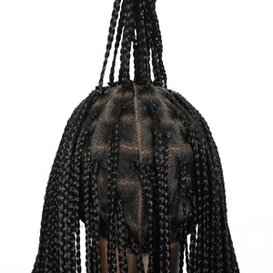 Peluca trenzada sin nudos estilo bohemio al por mayor para mujer, peluca <span class=keywords><strong>de</strong></span> encaje completo sin pegamento con trenzas tipo box, cabello sintético ignífugo con baby hair - Product Image 6