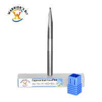 Fraise à queue sphérique Warrior's Bit 6 mm en aluminium revêtu d'étain à 2 dents pour le travail du bois CNC OEM