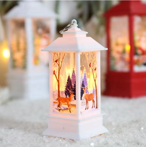 Decorazione Natalizia a LED con Babbo Natale e Pupazzo di Neve, Alimentata a Batteria, Ornamenti Natalizi in Plastica per Albero, Navidad, Noel, Natale, Novità - Product Image 3