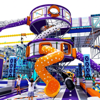 Parque de Atracciones LED con Tobogán, Área de Juegos Interior Comercial para Niños de Todas las Edades, Certificado por TUV SGS, Directo de Fábrica