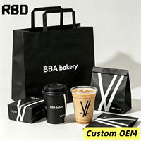 Service Personnalisé Tout-en-un : Gobelets en Papier Biodégradables à Double Paroi, Sacs et Boîtes en Papier de Haute Qualité avec Logo Personnalisé pour Emballage de Café