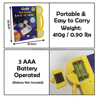 Juguete Educativo Electrónico Interactivo con Botones, Libro Electrónico con Canciones Francesas para Niños