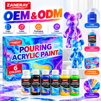 Kit DIY Ours Violent Fluide – Ensemble de Peinture Acrylique pour Coulée de Résine – Jouet d'Art Fluide pour Décoration Faite Main 60ml