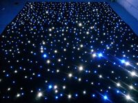 Bleu blanc RGBW bleu + blanc toile de fond LED étoile tissu ciel étoilé rideau DMX512 contrôle pour scène Pub DJ mariage événement spectacle