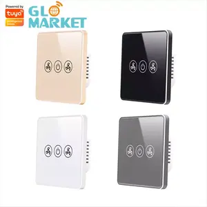 Glomarket Tuya Wifi Smart Fan Speed Switch Wireless Google Alexa Voice Touch Control Ceiling Fan Switch