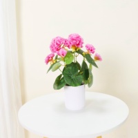 Fleurs de Rose Artificielles Bonsaï Fleur Artificielle en Pot Ornement Intérieur Créatif Fleurs et Plantes Artificielles en Pot