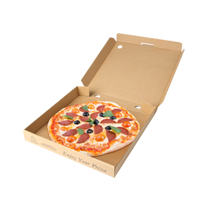 Caja para Pizza, Servicio OEM/ODM, MOQ Bajo, Impresión de Logotipo Personalizado, Caja de Papel Kraft para Alimentos, Proveedor Mayorista Ecológico - Product Image 1