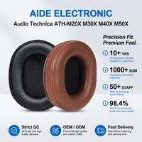 Bantalan Telinga Kulit Protein Bernapas Pengganti yang Kompatibel dengan Headphone Audio-Technica ATH-M20X M30X M40X M50X