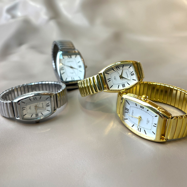 LP76 New Gold Fashion Creative Wine Barrel-Shaped Women's Men's Watch Quartz Pointer Dial Steel High-End Retro Lover's Watches