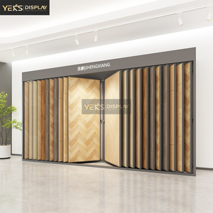 Yeks độc lập lật sàn hiển thị đứng sàn kim loại kệ trưng bày cho sàn gỗ sồi sàn gỗ triển lãm - Product Image 1