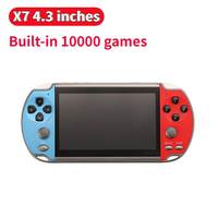 Console de jeu classique X7, écran HD de 4,3 pouces, mini console de jeu vidéo MP5, lecteur de jeu portable pour les joueurs PVP PXP