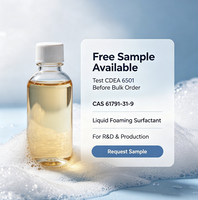 CDEA 6501 Diéthanolamide de noix de coco liquide CAS 61791-31-9 Qualité cosmétique et industrielle Haute capacité moussante 60% Min Actif Produits chimiques quotidiens
