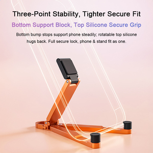 Soporte Plegable de Aluminio T11 Mini para Teléfono, Multifuncional, <span class=keywords><strong>con</strong></span> Llavero, para Escritorio, para Teléfonos Móviles, Gran Venta 2026 - Product Image 6
