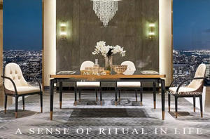 Muebles de lujo para el hogar, sillas de comedor de madera moderna, tapicería elegante de cuero verdadero, silla de comedor de cuero de napa copetudo - Product Image 3