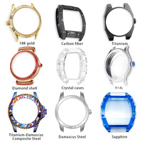 Boîtier de montre mécanique personnalisé en fibre de carbone, titane, acier Damas, saphir – Accessoires de luxe pour horlogers – Service OEM ODM