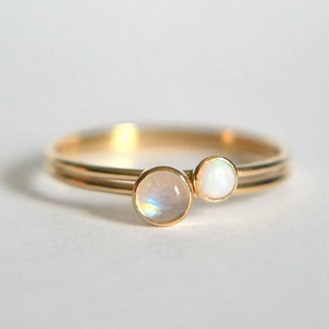 <strong>Moon</strong> <strong>Stone</strong> <strong>Rings</strong> Jewelry Women 925 Sterling Silver Natural Gemstone Moonstone Gold Plated Trendy <strong>Rings</strong> - Product Image 5