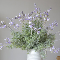 Arrangements floraux de mariage, fleurs artificielles de lavande à 7 branches, accessoires de photographie en extérieur, décorations douces, fleurs de construction