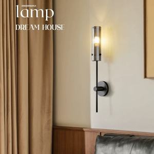 Lámpara de pared de vidrio negro moderno de diseño minimalista para interiores para candelabro de pared de baño junto a la decoración de iluminación - Product Image 2