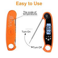 Termometer Daging Digital Bacaan Instan, Termometer Makanan untuk Memasak di Oven, Magnetik, Tahan Air dengan Lampu Latar, untuk BBQ, Barbekyu, dan Memanggang