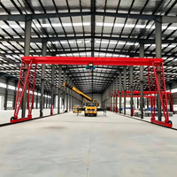 Grue portique électrique sur chenilles 16 tonnes à protection de sécurité intégrale pour la manutention de matériaux en entrepôt