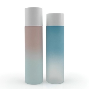 Wholesale Custom Logo Printed 40Ml Round <b>Empty</b> Matte Frosted Screw Cap Lotion Cream Toner Cosmetic <b>Plastic</b> Packaging <b>Bottle</b> - Product Image 1