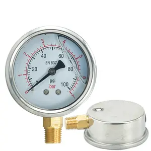 Digital Hydraulic Manometer 0-0.7MPa Iquid Filled Pressure Gauges For Water Air Oil Fuel