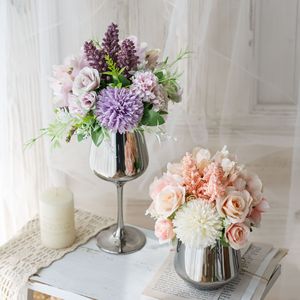 Bouquet de fleurs artificielles papillon de la mer de l'Ouest, arrangement de roses en soie, style nordique, décoration de salon, 54 pouces - Product Image 3