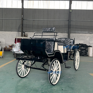Popular Carroza de Caballos Negra de Cuatro Ruedas para Paseos Turísticos, Bodas y Parques de Atracciones en Venta - Product Image 3