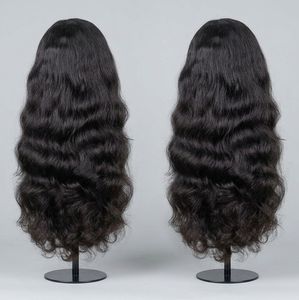 Peluca de Cabello Humano Largo y Ondulado Negro Natural, Cabello Virgen Premium, Peluca de Alta Densidad para Mujeres, Uso Profesional en Salón de Belleza, Venta al Por Mayor - Product Image 1