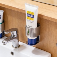 Support mural en acier inoxydable pour brosses à dents électriques, pince de rangement pour salle de bain