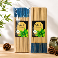 Vente en gros d'usine, lot de 100 bâtonnets de bambou parfumés, bâtonnets aromatiques de 10 pouces, bâtonnets d'encens longue durée, parfum de sauge