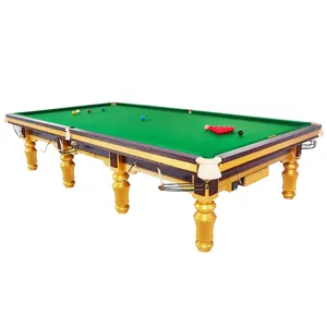 2024 Neues Design und günstiger internat ionaler Standard Level 12 Fuß Snooker Tisch mit LED-Leuchten und Stoff 6811