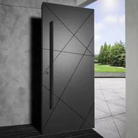 Porte d'entrée pivotante moderne en acier laminé à froid blindé de marques chinoises haut de gamme, porte de sécurité anti-effraction et anti-balles