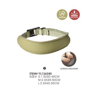 Collar de correa de perro de cuero Premium ajustable suave y duradero para uso diario - Product Image 2