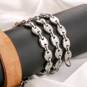 High Quality Stainless Steel Pig Nose <strong>Chain</strong> Coffee Beans Necklace <strong>Men</strong> Jewelry <strong>Silver</strong> Jewelry <strong>for</strong> <strong>Men</strong> Women - Product Image 6