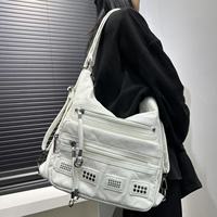 Sac à bandoulière rétro en cuir souple pour femme, style européen et américain, tendance japonaise et coréenne, idéal pour les trajets quotidiens