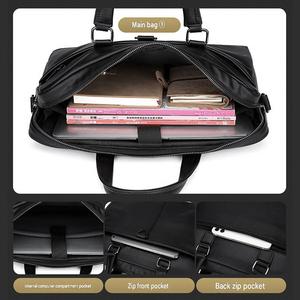 Grande sacoche en cuir pour ordinateur portable, sac messager professionnel, bandoulière portable, 15 pouces, étanche, durable, sac à main pour homme, mallette personnalisable avec logo - Product Image 6