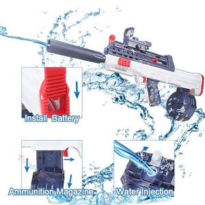 Pistola de Agua Electrónica Totalmente Automática, Pistola de Juguete de Plástico para Jugar en Verano, Pistola de Agua Profesional que Funciona con Batería para Piscina - Product Image 3