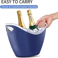 Seau à Champagne de grande capacité, refroidisseur de vin Rechargeable pour boissons de vin de Champagne, seau à glace de bière pour fête Bar maison