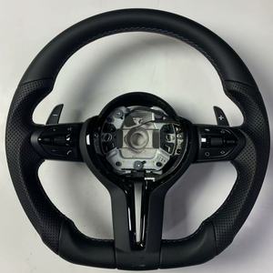 Volant en cuir noir pour <span class=keywords><strong>BMW</strong></span> F10 F30 F32 F15 F36 F01 F20 F22 F25 F31 F32 M3 M5 E90 E70 E60 <span class=keywords><strong>X1</strong></span> X3 X5 Modifié et Amélioré - Product Image 6