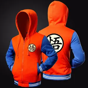 Trend New Japanese Anime Varsity Hooded Jacket 2023 Spring Casual Zipper Hoodie Coat Sweatshirt Jacket