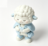 Figurine d'art de collection personnalisée en forme de mouton, statue de dessin animé en PVC et ABS, fabrication OEM en Chine, figurine personnalisée pour la vente en gros de produits de marque